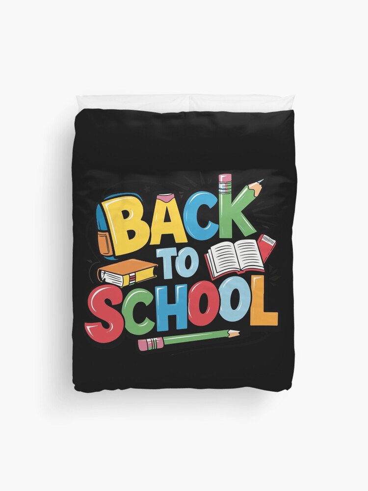 Thumbnail 1 of 2, Duvet Cover, Adorable Bubu and Dudu Back to School Design - Perfect for Kids' School Supplies & Apparel designed and sold by FEBRICAST.