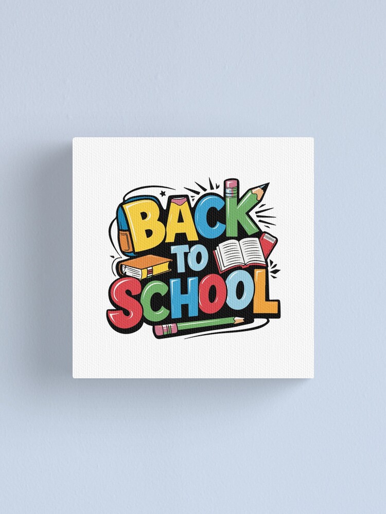 Thumbnail 1 of 3, Canvas Print, Adorable Bubu and Dudu Back to School Design - Perfect for Kids' School Supplies & Apparel designed and sold by FEBRICAST.
