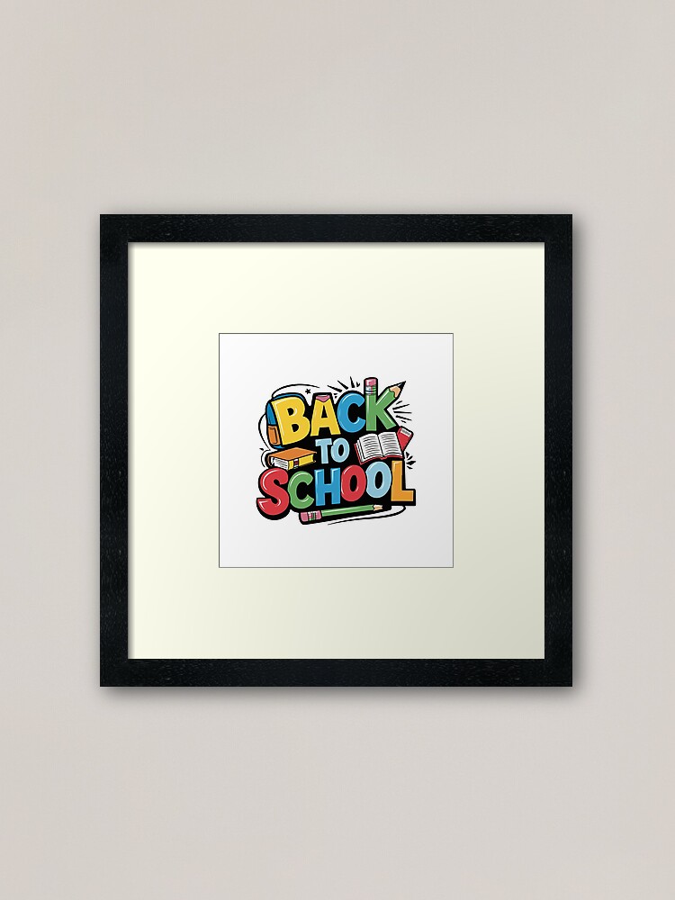 Thumbnail 1 of 7, Framed Art Print, Adorable Bubu and Dudu Back to School Design - Perfect for Kids' School Supplies & Apparel designed and sold by FEBRICAST.