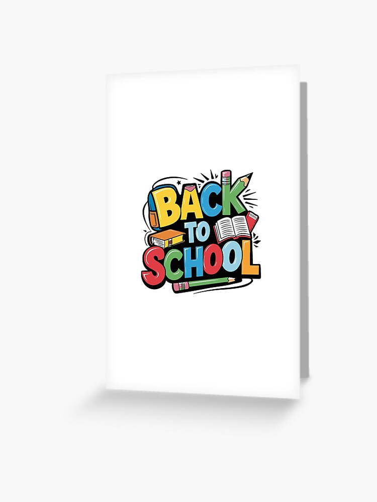 Thumbnail 1 of 2, Greeting Card, Adorable Bubu and Dudu Back to School Design - Perfect for Kids' School Supplies & Apparel designed and sold by FEBRICAST.