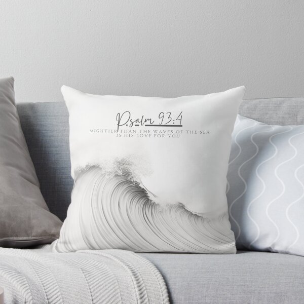 Item preview, Psalm 93:4 Digital Art Print - Pencil Drawn Wave Illustration - 'Mightier Than the Waves of the Sea Is His Love for You' designed and sold by charlottebatino.