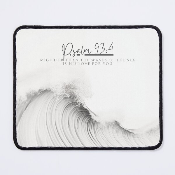 Item preview, Psalm 93:4 Digital Art Print - Pencil Drawn Wave Illustration - 'Mightier Than the Waves of the Sea Is His Love for You' designed and sold by charlottebatino.