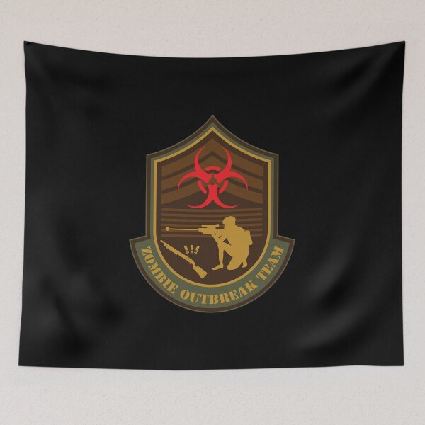 Item preview, Funny Zombie Outbreak Team Sniper Badge Gag designed and sold by Bronby.