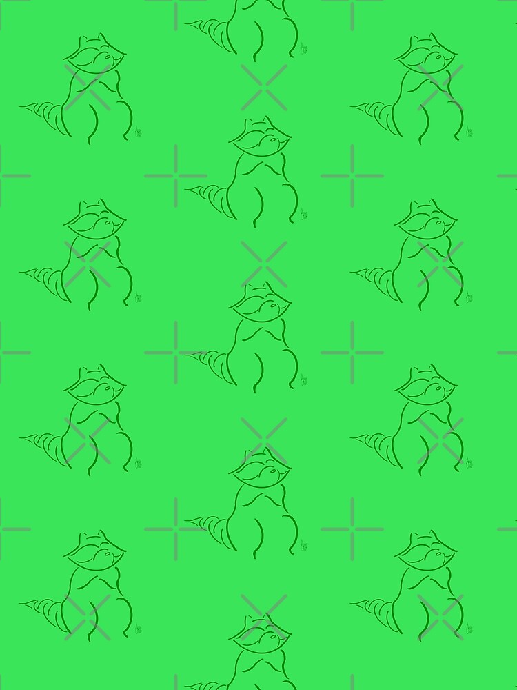 Thumbnail 3 of 3, Scarf, Abstract Racoon designed and sold by AnneOther.