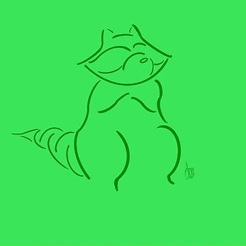 Artwork thumbnail, Abstract Racoon by AnneOther