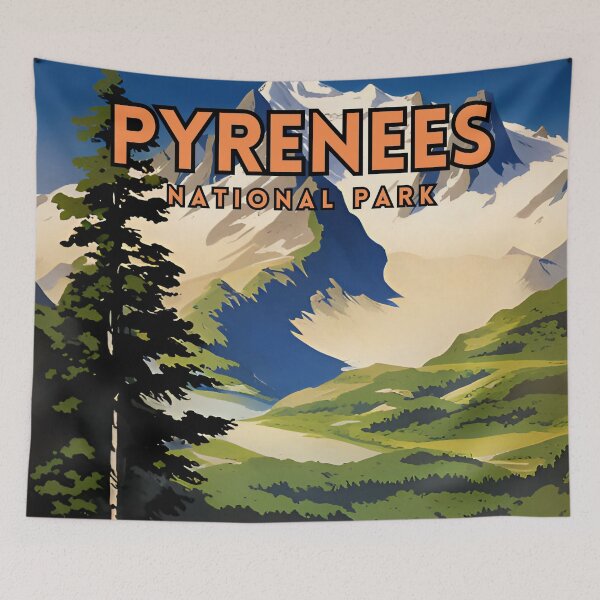 Item preview, Pyrenees National Park Vintage Travel designed and sold by ZionPosteria.