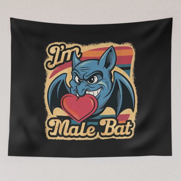 Item preview, ''I'm Male Bat'' Funny Funny Bat man Parody T-Shirt designed and sold by Witty Shirts.