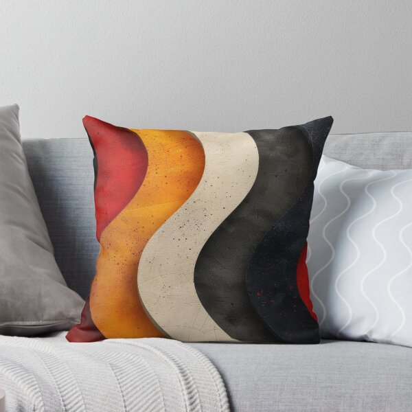 Item preview, Abstract S-Shaped Pattern in Red, Orange, White, and Black designed and sold by RGShirtWorks.