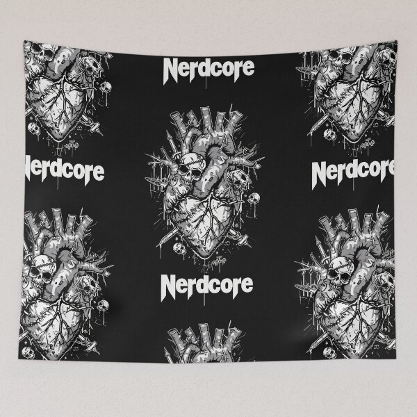 Item preview, “Nerdcore” Heart Art with Retrofuturistic Graffiti designed and sold by Piotrek0001.