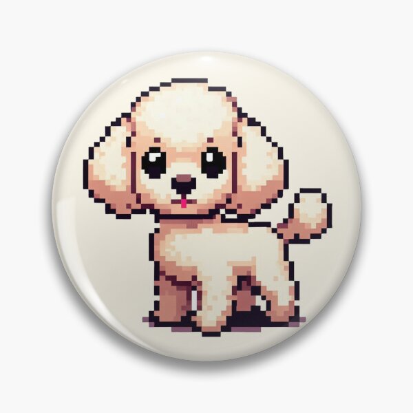 Item preview, pixelated poodle designed and sold by miriam-miranda.