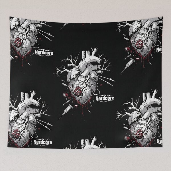 Item preview, “Nerdcore” Heart Art with Retrofuturistic Graffiti designed and sold by Piotrek0001.