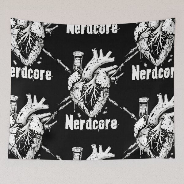 Item preview, “Nerdcore” Heart Art with Retrofuturistic Graffiti designed and sold by Piotrek0001.