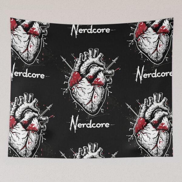 Item preview, “Nerdcore” Heart Art with Retrofuturistic Graffiti designed and sold by Piotrek0001.