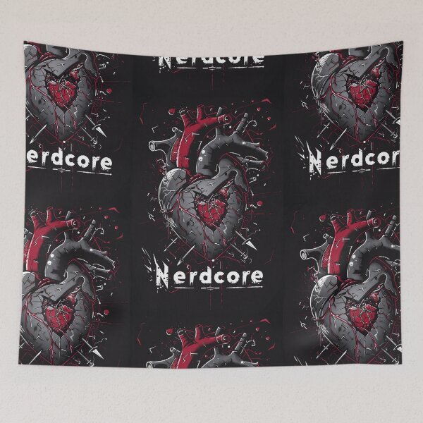 Item preview, “Nerdcore” Heart Art with Retrofuturistic Graffiti designed and sold by Piotrek0001.