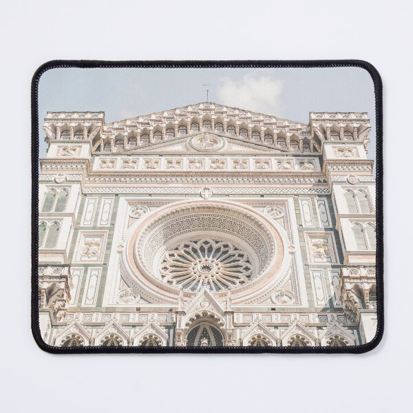 Item preview, Florence, Italy I Architecture close-up of the Duomo Santa Maria del Fiore historic Roman church geometric minimalist in pastel summer colors with a retro vintage postcard aesthetic view panorama designed and sold by Julie Travel Photography.