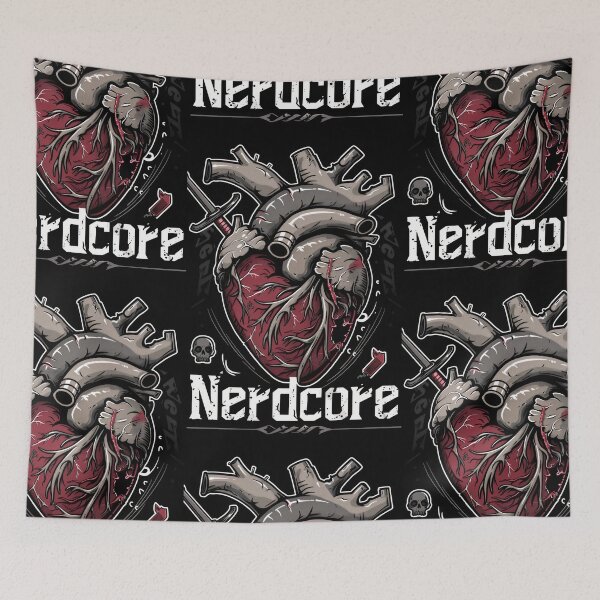 Item preview, “Nerdcore” Heart Art with Retrofuturistic Graffiti designed and sold by Piotrek0001.