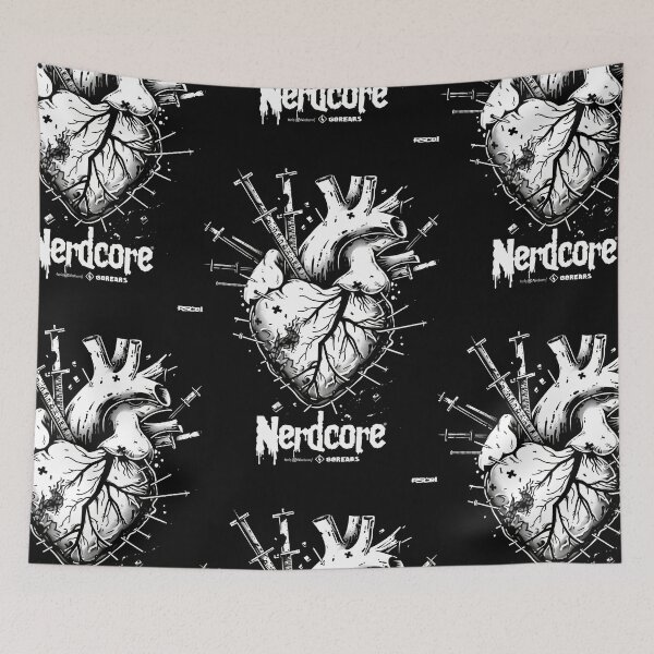 Item preview, “Nerdcore” Heart Art with Retrofuturistic Graffiti designed and sold by Piotrek0001.