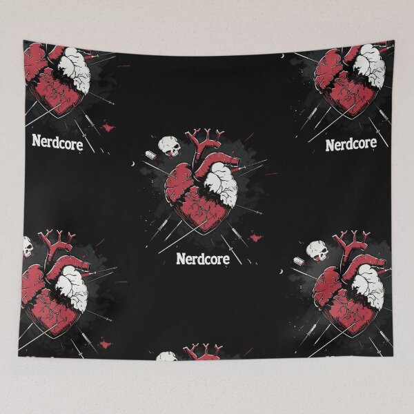 Item preview, “Nerdcore” Heart Art with Retrofuturistic Graffiti designed and sold by Piotrek0001.