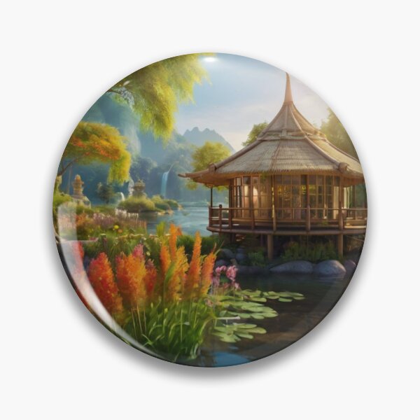 Item preview, Serenity of the Bamboo River Hut designed and sold by BlareBlare.