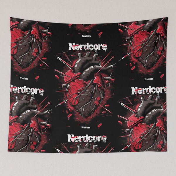 Item preview, “Nerdcore” Heart Art with Retrofuturistic Graffiti designed and sold by Piotrek0001.