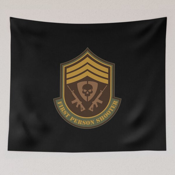 Item preview, Funny Military Style Gamer Shooter Duel Gun Tag designed and sold by Bronby.