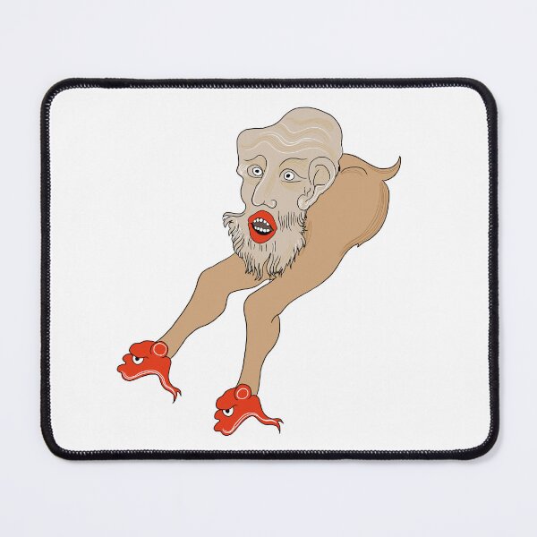 Item preview, Uomo anziano con scarpe pesce designed and sold by Ghinjula.