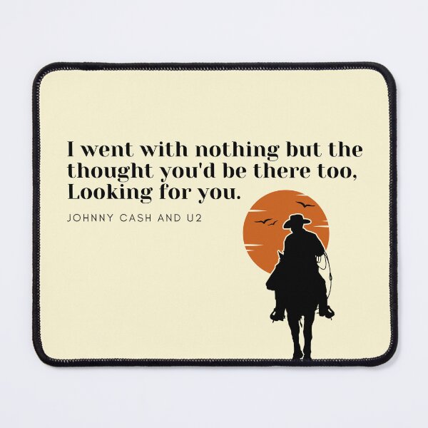 Item preview, The wanderer Johnny Cash and U2 fan art designed and sold by Etaipal.