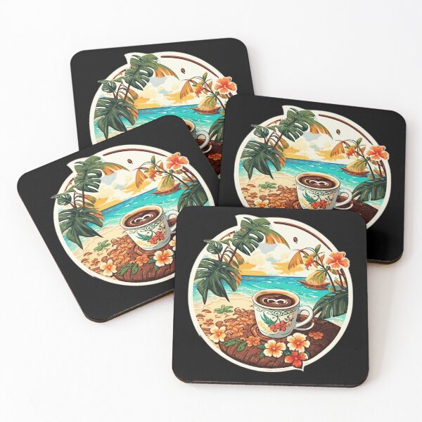 Item preview, Lazy Morning of a Slow Day with Kona Coffee on a Beach designed and sold by NautiChic.