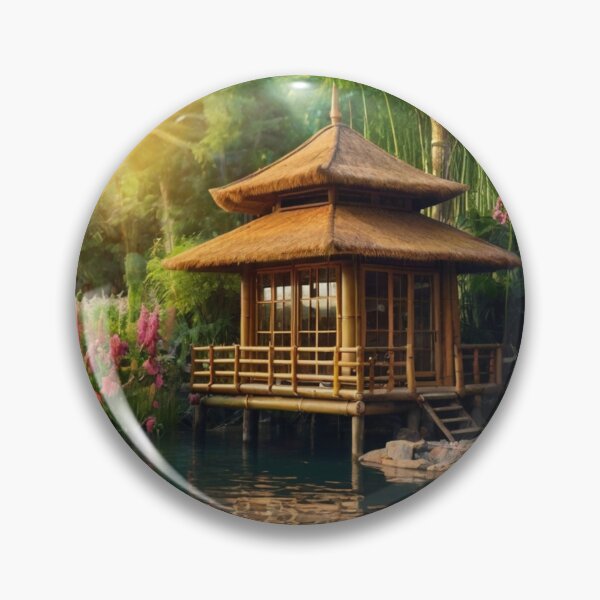 Item preview, Japanese Bamboo Retreat by the River designed and sold by BlareBlare.