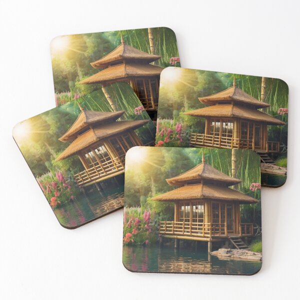 Item preview, Japanese Bamboo Retreat by the River designed and sold by BlareBlare.