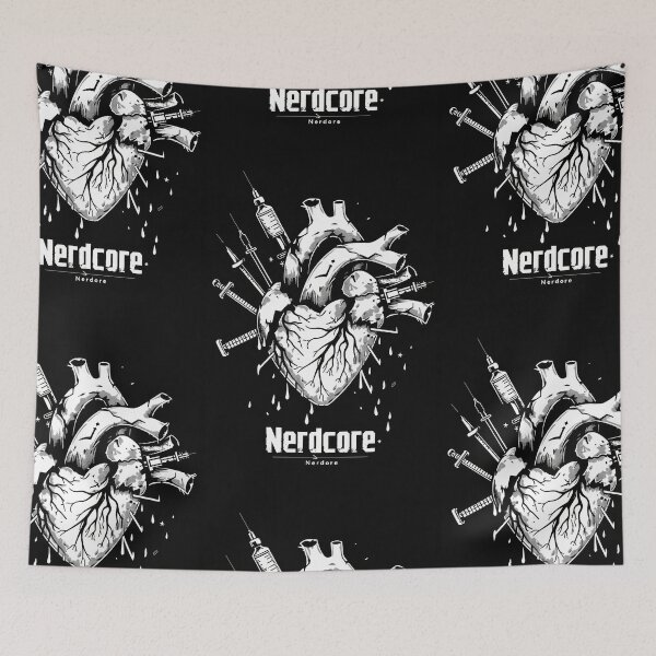 Item preview, “Nerdcore” Heart Art with Retrofuturistic Graffiti designed and sold by Piotrek0001.