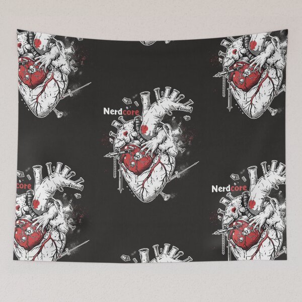 Item preview, “Nerdcore” Heart Art with Retrofuturistic Graffiti designed and sold by Piotrek0001.