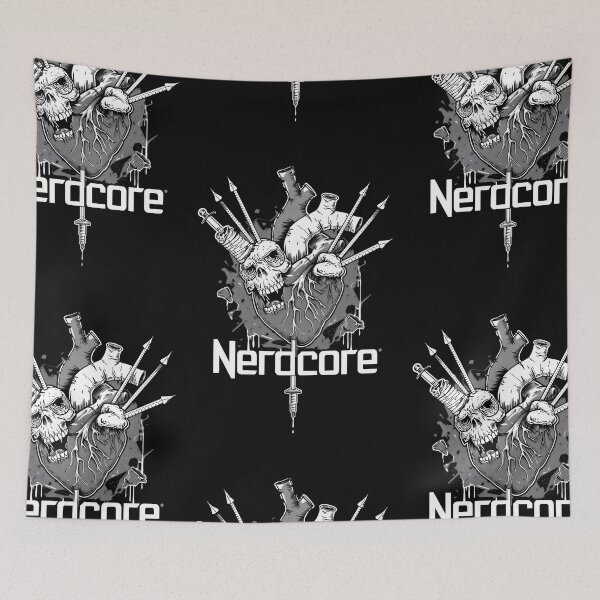 Item preview, “Nerdcore” Heart Art with Retrofuturistic Graffiti designed and sold by Piotrek0001.