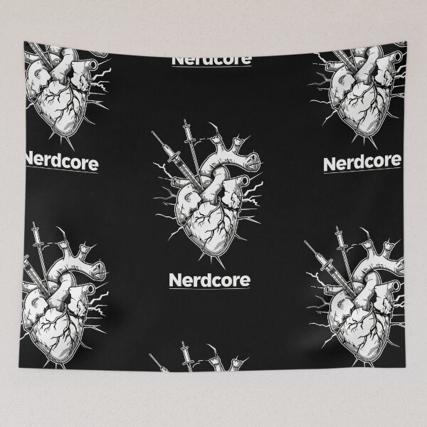 Item preview, “Nerdcore” Heart Art with Retrofuturistic Graffiti designed and sold by Piotrek0001.