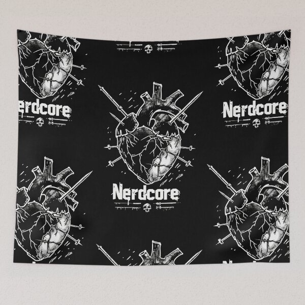 Item preview, “Nerdcore” Heart Art with Retrofuturistic Graffiti designed and sold by Piotrek0001.