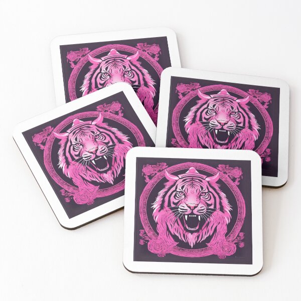 Item preview, Majestic Pink Tiger: A Symbol of Strength and Beauty designed and sold by CraftedConcepts.