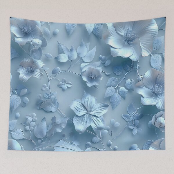 Item preview, Turquoise Floral Sculpted Grace designed and sold by AI-Only Creations.
