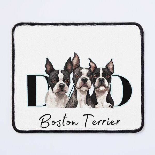 Item preview, Minimalistic aesthetic Dad of three Boston Terrier Dog designed and sold by GoodyPaws.