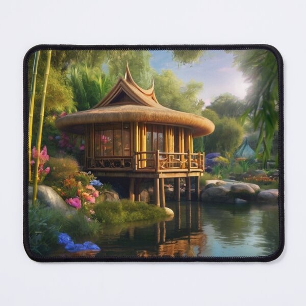 Artikelvorschau, Enchanted River Hut in the Sunlit Bamboo Forest entworfen und verkauft von BlareBlare.