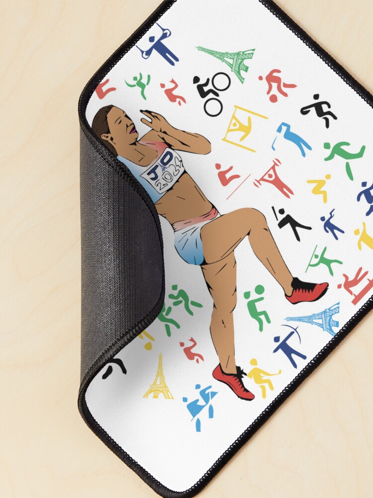 Tapis de souris avec l'œuvre « JO 2024 PARIS COLLECTION athlète