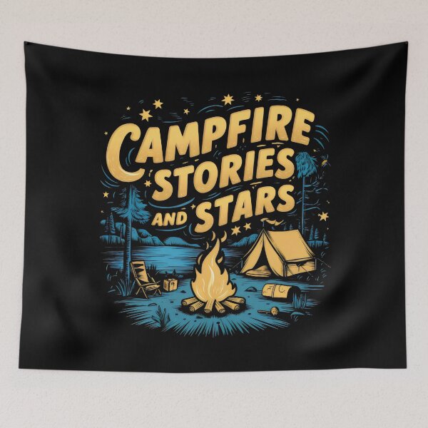 Item preview, "Outdoor Bliss: Hiking, Camping, and Nature Escapades"- Camping Hiking Campfire designed and sold by stickercuffs.