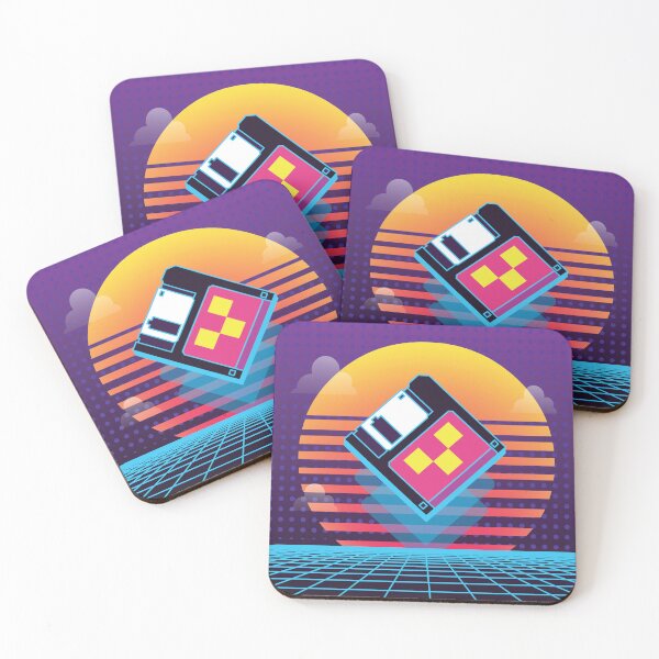 Item preview, Retrowave floppy disk  designed and sold by eviltorn.