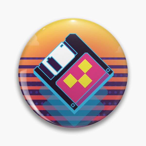 Item preview, Retrowave floppy disk  designed and sold by eviltorn.