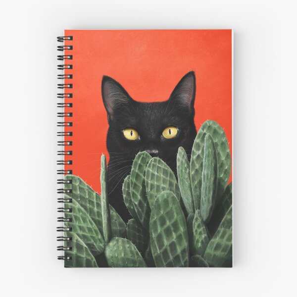 Item preview, Black cat in cactuses designed and sold by Valeriya Korenkova Kodamorkovkart.