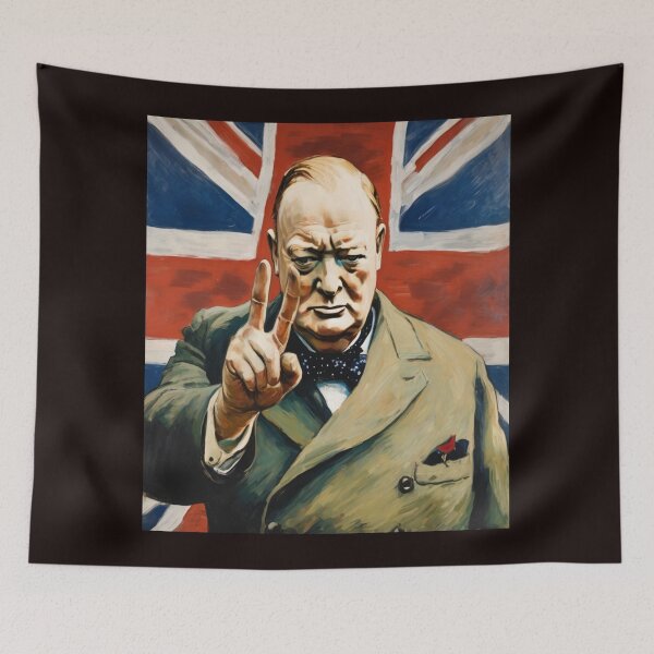 Item preview, "Victory Gesture: Winston Churchill" designed and sold by Artisticanvas.