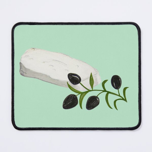 Item preview, Greek Feta Cheese with Olive Branch Illustration designed and sold by the little fennec.