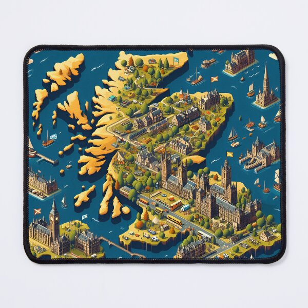 Item preview, Whimsical Map of Scotland designed and sold by Andy-Many-Ideas.