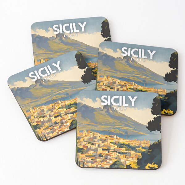 Item preview, Sicily Italy Travel Art designed and sold by ZionPosteria.