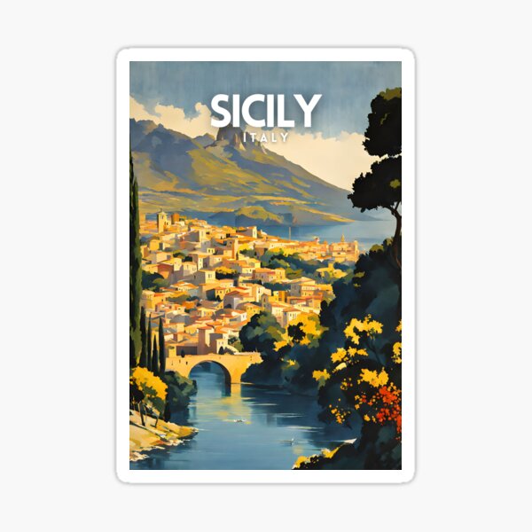Item preview, Sicily Italy Travel Art designed and sold by ZionPosteria.