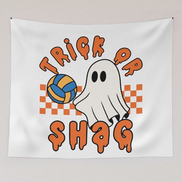 Item preview, Trick or Shag Halloween Ghost, Gift for Volleyball Players, Cute Halloween Gift, Volleyball Kids Halloween Gift designed and sold by throuplescorner.